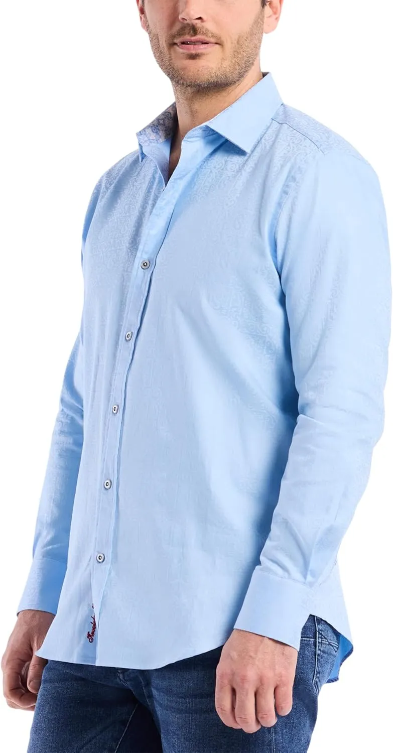 Robert Graham Mens Windsor Long-Sleeve Shirt, Button-Up Shirt for Men