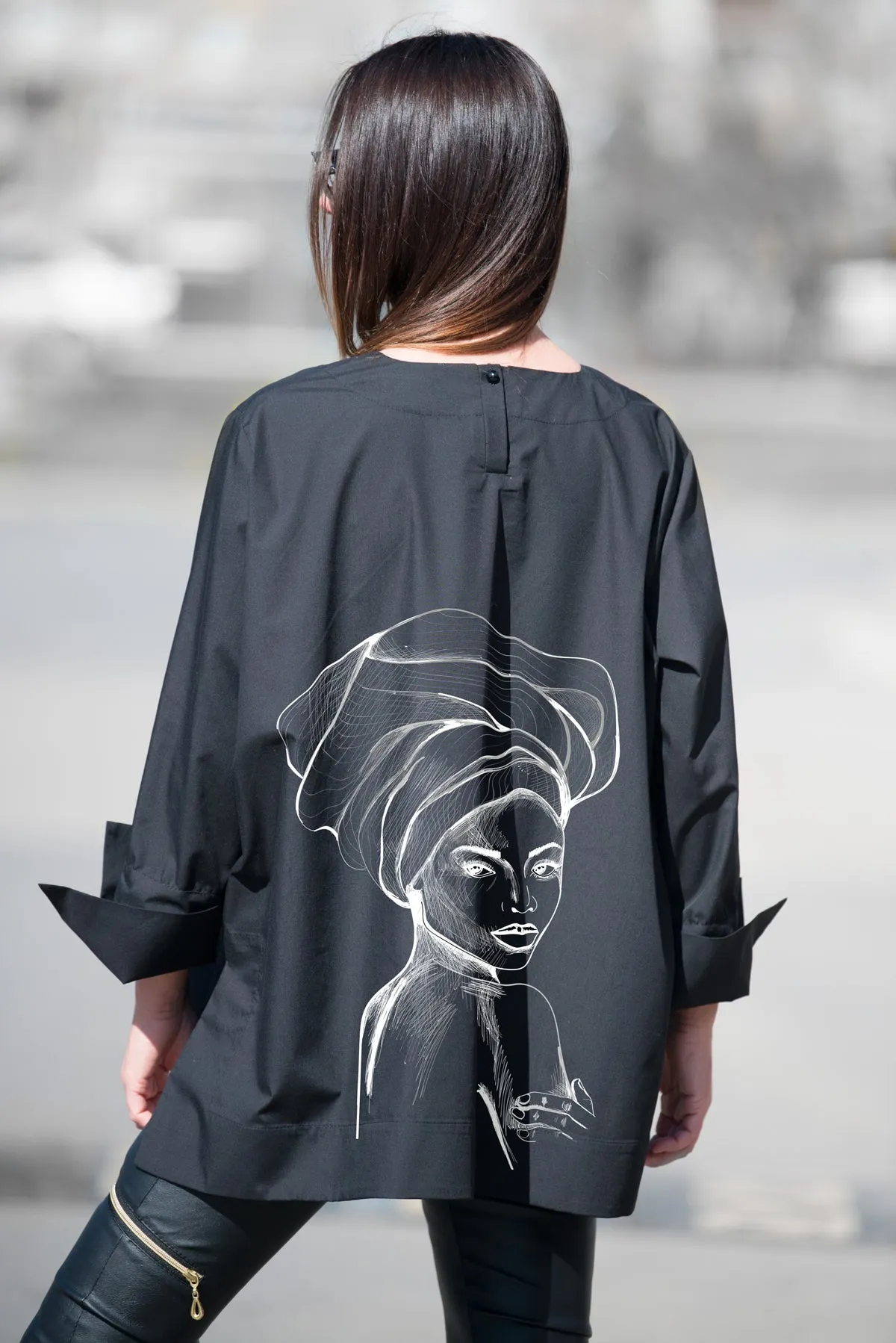 SAMIRA African Woman Print Shirt