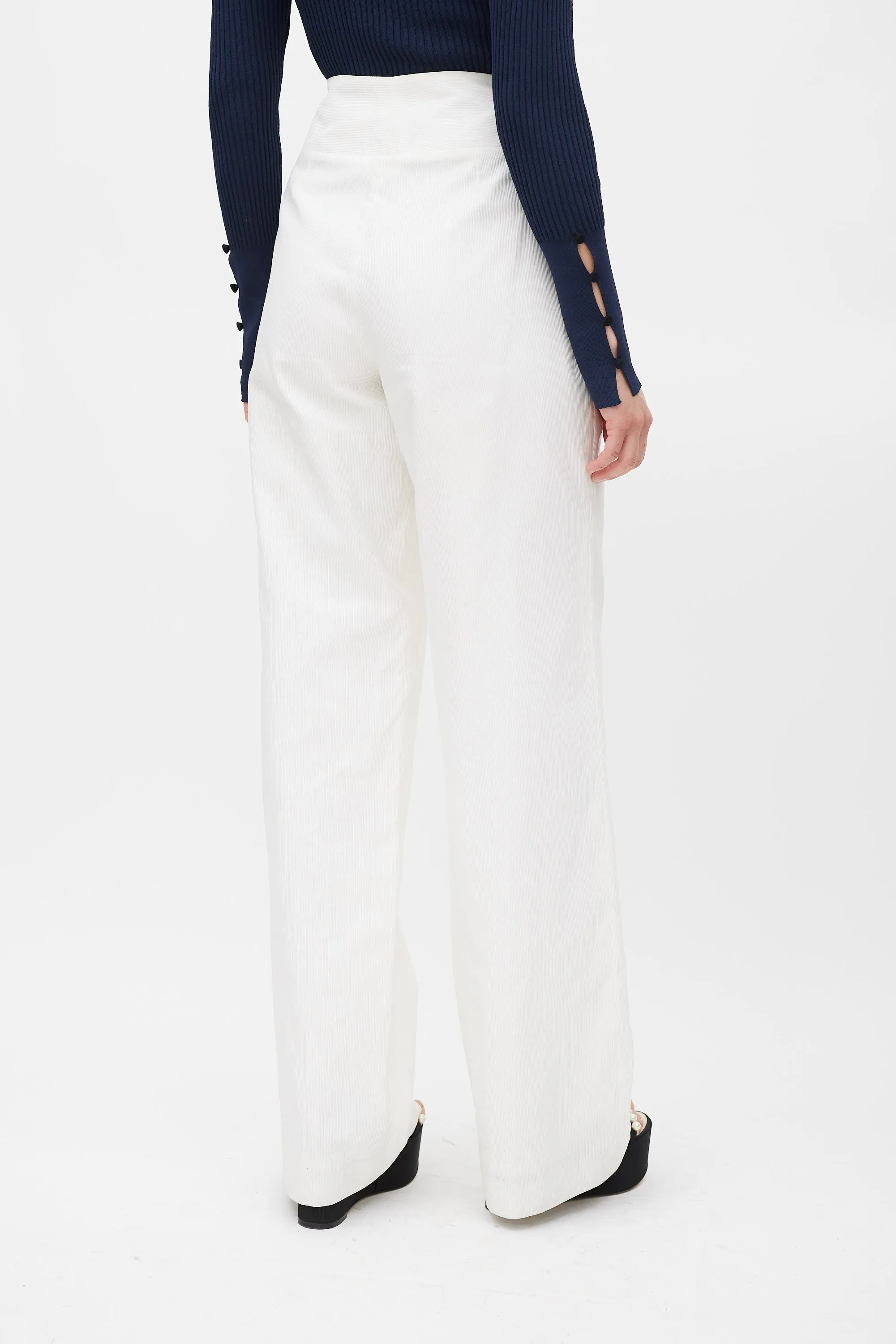 Spring 2009 White Wide Leg Trouser
