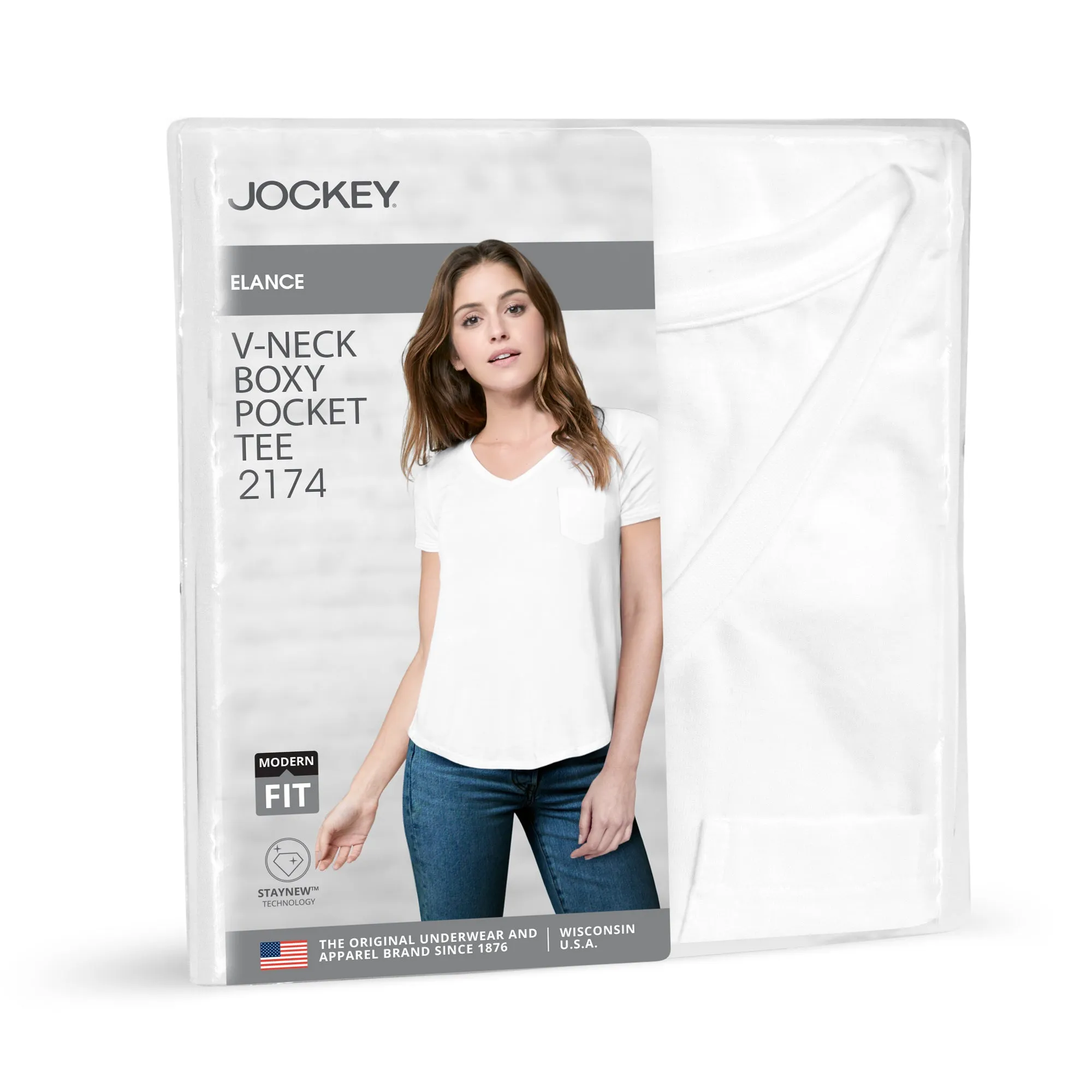 Super Combed Cotton-Rich V-Neck T-Shirt with Pocket