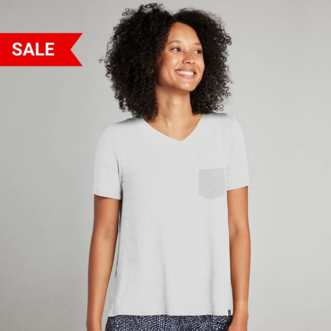 Super Combed Cotton-Rich V-Neck T-Shirt with Pocket