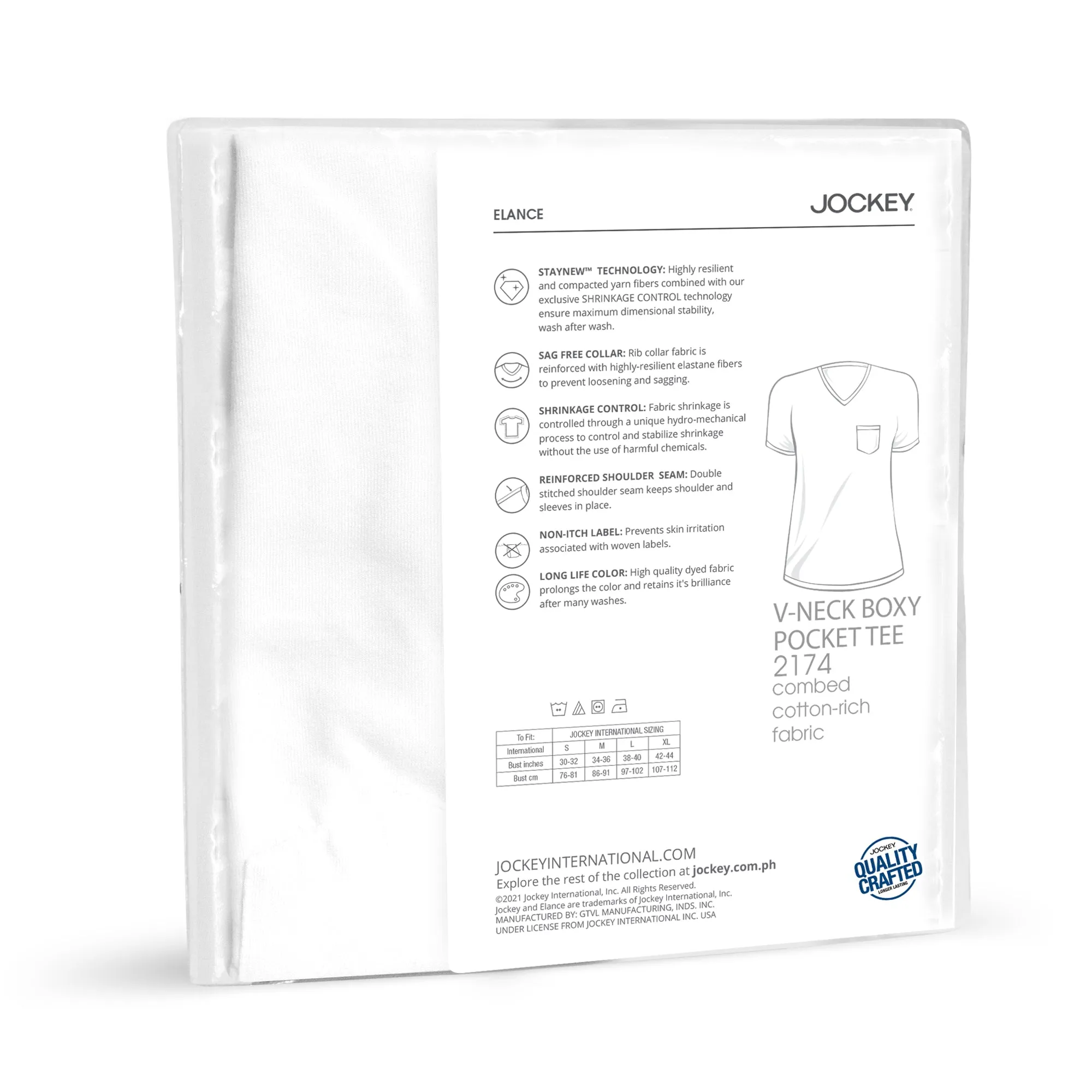 Super Combed Cotton-Rich V-Neck T-Shirt with Pocket