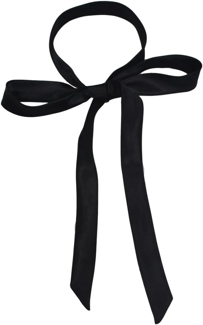 SYAYA Womens Bow Tie, Ribbon Self Tie For Women - Long Necktie for Office T-shir Uniform or Girls Cosplay & Graduation W-B-T1