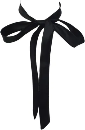 SYAYA Womens Bow Tie, Ribbon Self Tie For Women - Long Necktie for Office T-shir Uniform or Girls Cosplay & Graduation W-B-T1