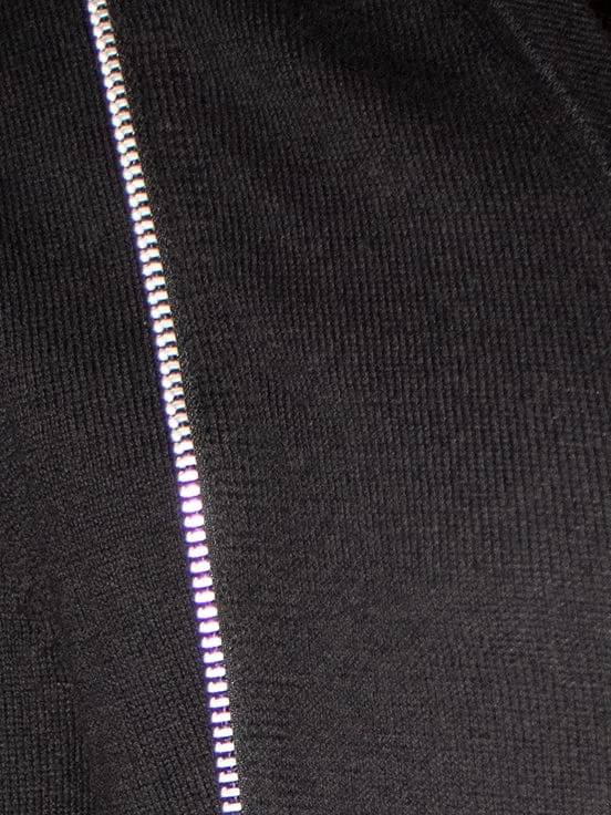 Tailcoat-Style Cotton Jumper with Zip Details