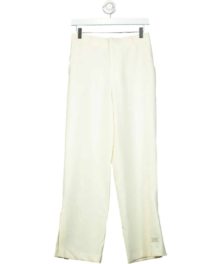 The Giving Movement Cream Wide-leg Smart Trouser UK S