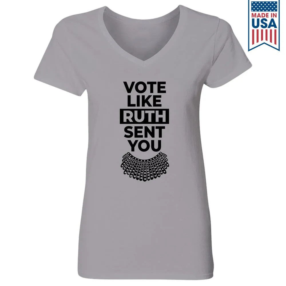 Vote Like Ruth Sent You Women's V-neck T-shirt TSVW395