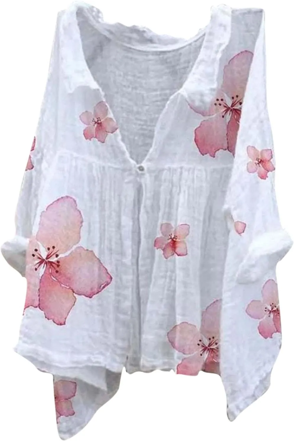 White Button Down Shirt Women Natural Autumn Fragrant Fabric Shirt Party Tops for Women Womens Work Tops Western